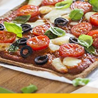 Lizza Low Carb Pizzateig aus Lein- und Chiasamen